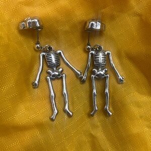 Silver Skeleton Earrings